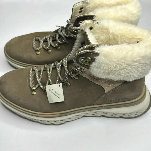 Cole Haan Shoes - Cole Haan NWT waterproof fur ankle boots size 10b